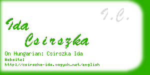 ida csirszka business card